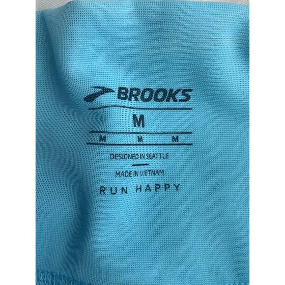 Brooks Women Size Medium Method 5” Short Tights Vivid Teal Wicking 4 Way Stretch - Picture 4 of 10